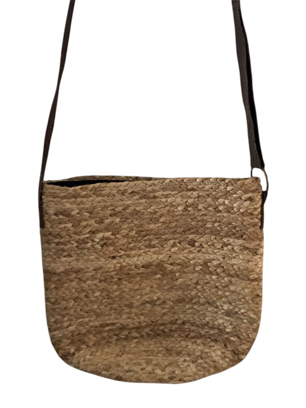 EARTHBOUND Jute Shoulder Bag Top Zip with Adjustable Strap Good Condition